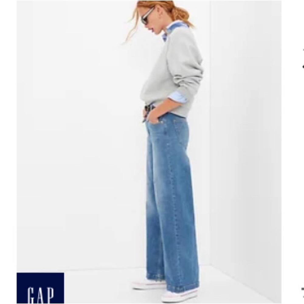 NWT GAP High Rise Stride Wide Leg Jeans
